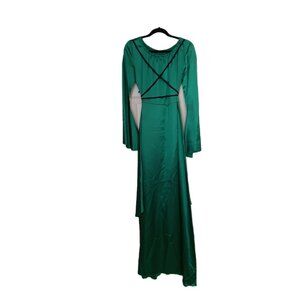 Green Renaissance Gown Size L – Ideal for Theater, Cosplay, or Halloween Costume